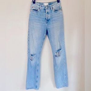 H&M STRAIGHT LEG DENIM WASH JEANS